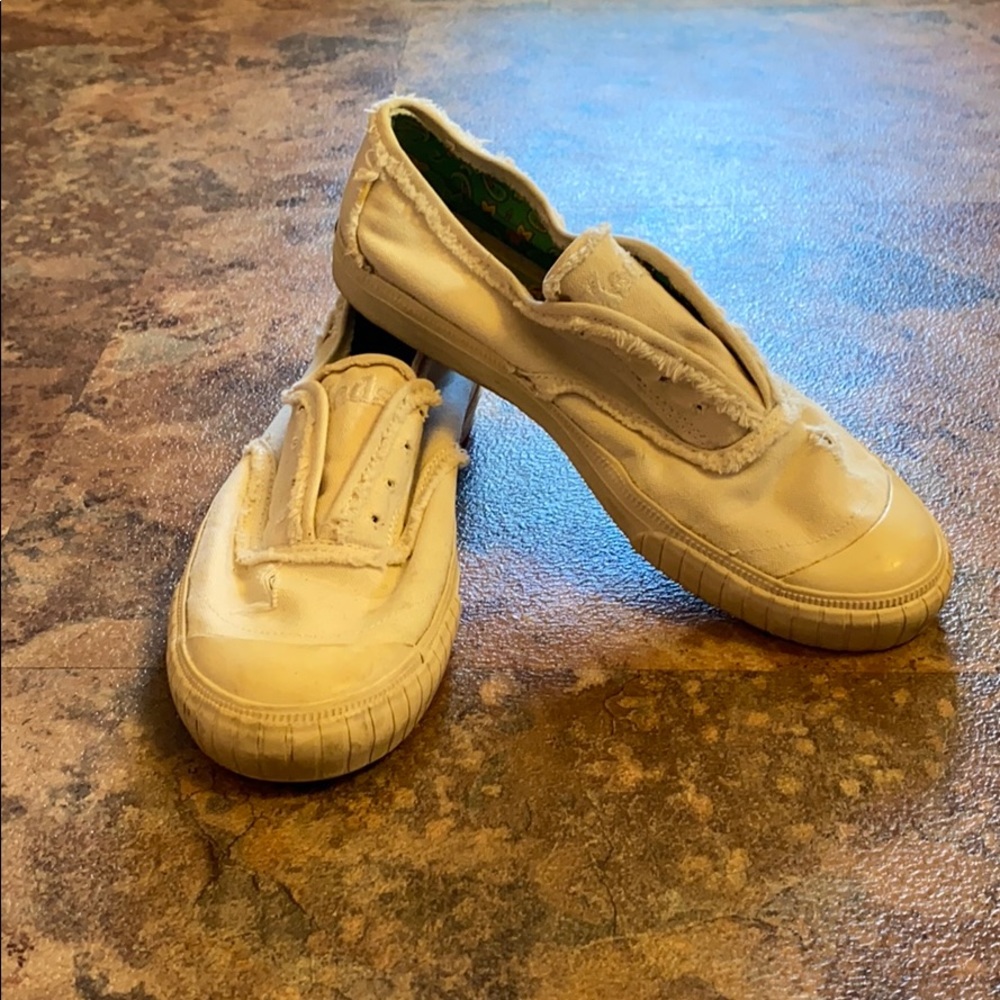 Slip on shoes.